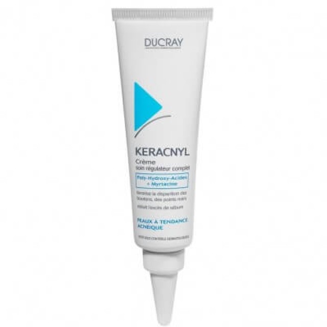 Ducray Keracnyl Matifiant 30ml - Σμηγματορυθμιστική & Ενυδατική Κρέμα για Λιπαρό Δέρμα με Ατέλειες