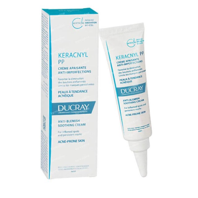 Ducray Keracnyl PP Creme 30ml - Καταπραϋντική Ενυδατική Κρέμα για Λιπαρό Δέρμα