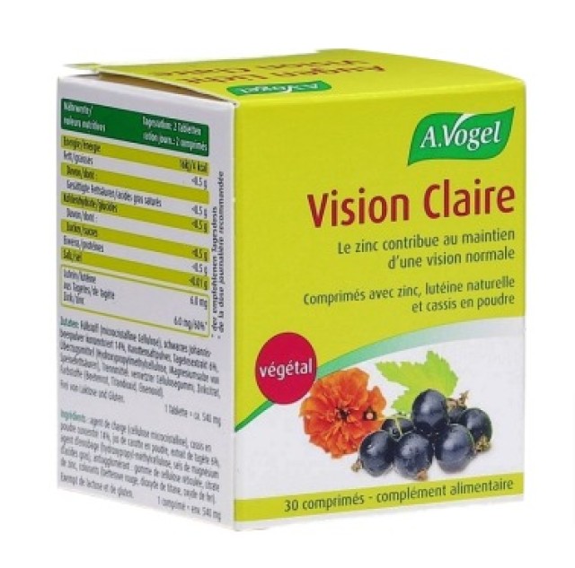 A. Vogel Vision Complex Vision Claire 30 ταμπλέτες - Φυτικό Συμπλήρωμα Διατροφής Ματιών