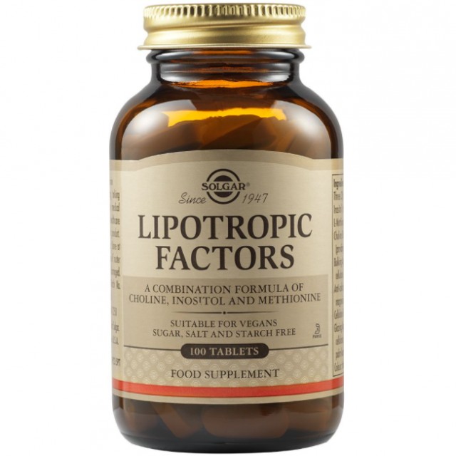 Solgar Lipotropic Factors – Για απώλεια βάρους & Μείωση της Χοληστερίνης 100 ταμπλέτες