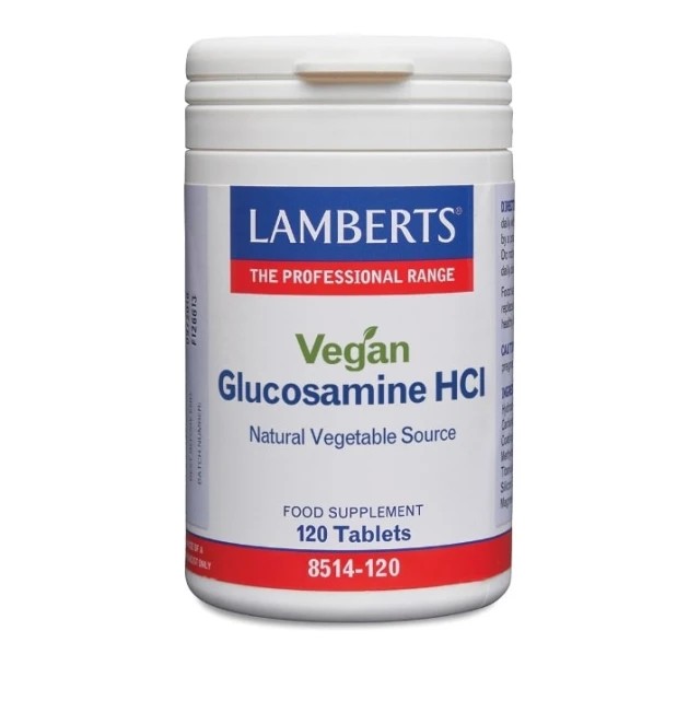 Lamberts Vegan Glucosamine HCI 120 Ταμπλέτες - Συμπλήρωμα διατροφής Γλυκοζαμίνης φυτικής προελεύσεως