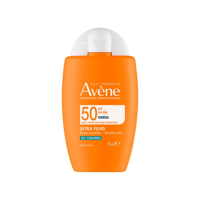 Avene Ultra Fluid Oil Control SPF50+ 50ml - Λεπτόρρευστο Αντηλιακό για Λιπαρές Επιδερμίδες