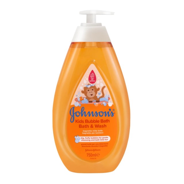 Johnsons Kids Bubble Bath & Wash 750ml - Παιδικό Αφρόλουτρο & Σαμπουάν