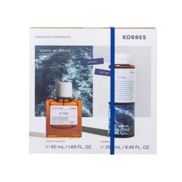 Korres Kyma Gift Set Eau De Toilette 50ml & Αφρόλουτρο 250ml – Σετ Αρώματος & Περιποίησης Σώματος