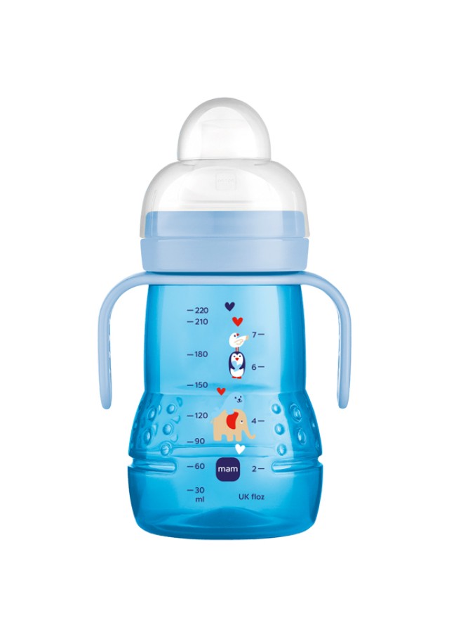 MAM Trainer+ 220ml – Μπιμπερό Μετάβασης σε Ποτηράκι - ΑΓΟΡΙ