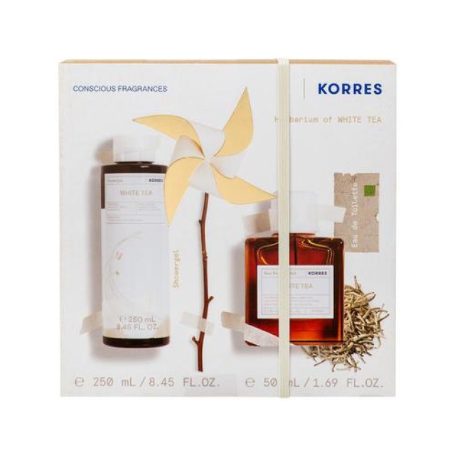 Korres White Tea Eau de Toilette 50ml & Showergel 250ml - Σετ Γυναικείο Άρωμα & Αφρόλουτρο