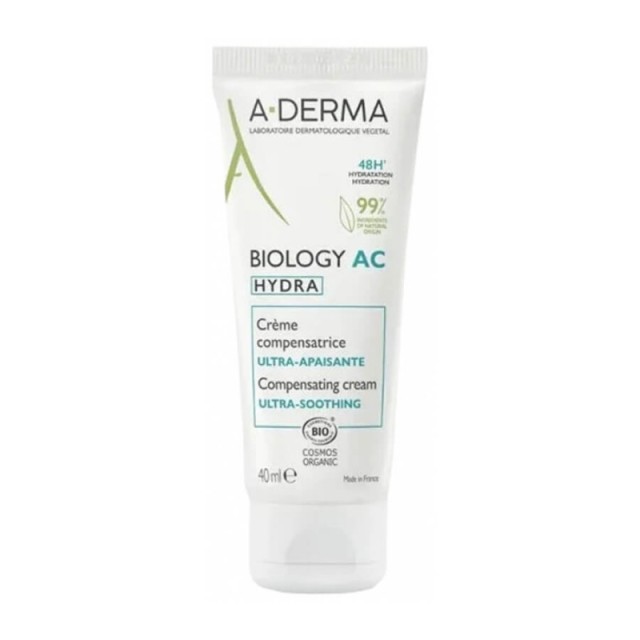 A-Derma Biology AC Hydra Compensating Cream 40ml – Αντισταθμιστική Ενυδατική κρέμα για δέρμα με τάση ακμής