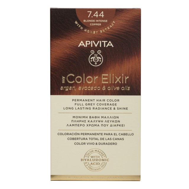 Apivita My Color Elixir – Βαφή μαλλιών χωρίς αμμωνία - 7.44