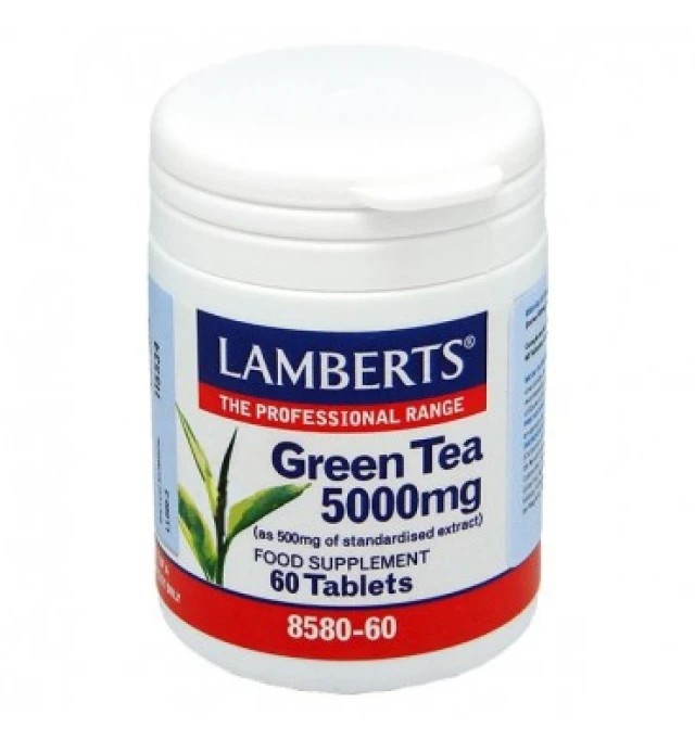 Lamberts Green Tea Πράσινο Τσάι 5000mg 60 Ταμπλέτες
