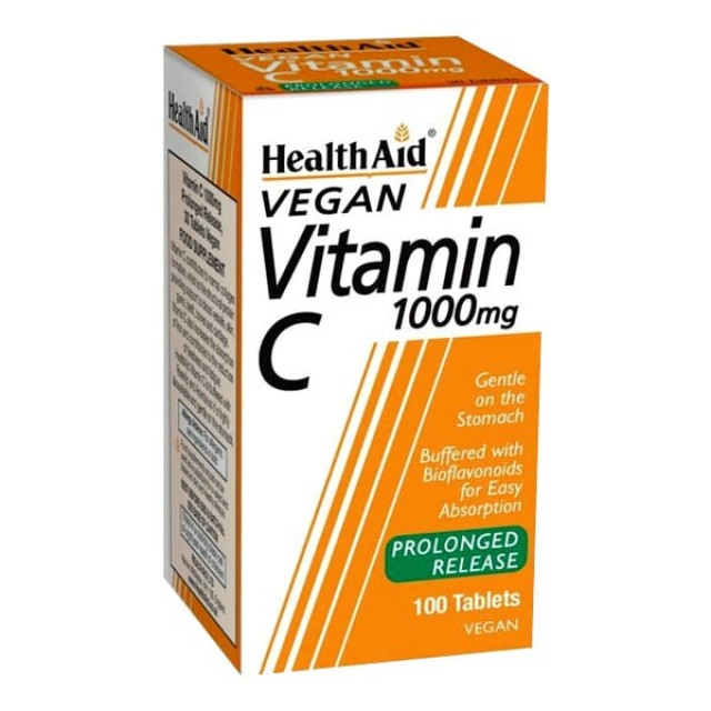 Health Aid Vitamin C 1000mg 100tabs - Συμπλήρωμα για Ενίσχυση του Ανοσοποιητικού