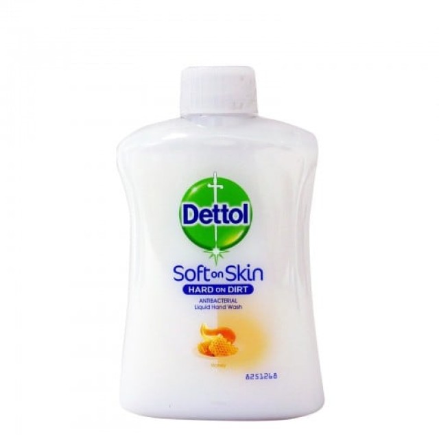 Dettol Soft on Skin 250ml – Αντιβακτηριδιακό Κρεμοσάπουνο με Μέλι Ανταλλακτικό