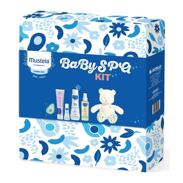 Mustela Baby Spa Kit Gentle Cleansing Gel - Απαλό Τζελ Καθαρισμού για Μαλλιά & Σώμα 2x200ml, Baby Oil Spray 100ml, Κρέμα Αλλαγής Πάνας 50ml & Λοσιόν Σώματος 50ml