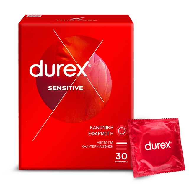 Durex Sensitive - Προφυλακτικά Πολύ Λεπτά 30τμχ.