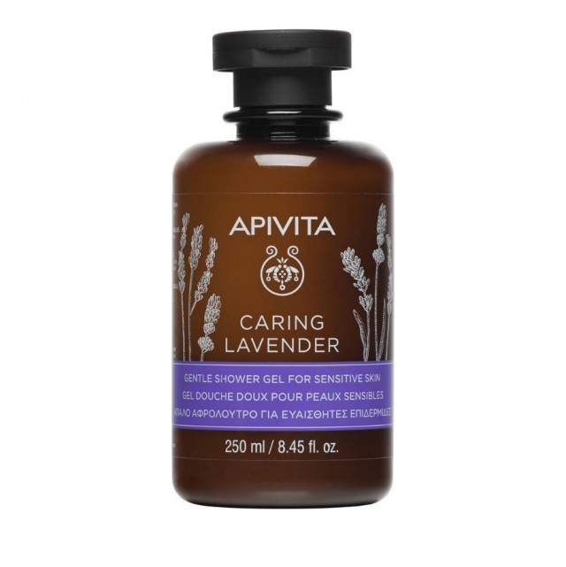 Apivita Caring Lavender 250ml - Απαλό Αφρόλουτρο για Ευαίσθητες Επιδερμίδες με Λεβάντα