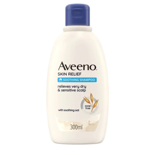 Aveeno Skin Relief Soothing Shampoo 300ml - Σαμπουάν για Ξηρό και Ευαίσθητο Τριχωτό
