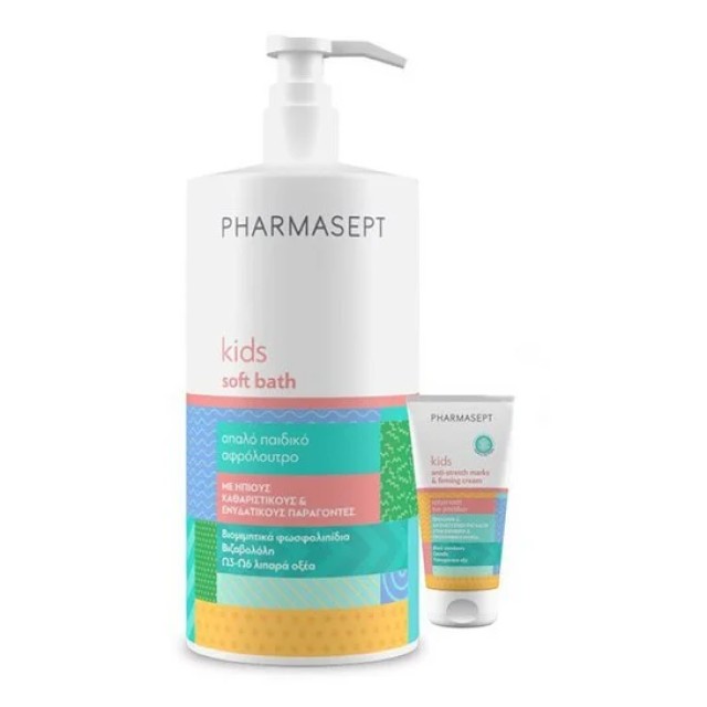 Pharmasept Promo Kids Soft Bath 1lt & Kids Anti-Stretch Marks & Firming Cream 30ml