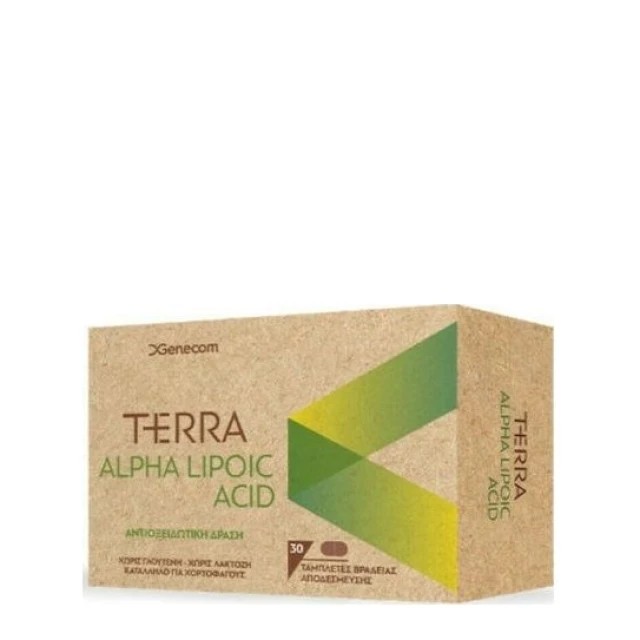 Genecom Terra Alpha Lipoic Acid 30 ταμπλέτες - Συμπλήρωμα διατροφής για διαβητικούς