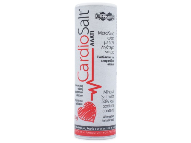 Uni-Pharma Cardiosalt 250gr - Μεταλλικό Αλάτι με 50% Λιγότερο Νάτριο