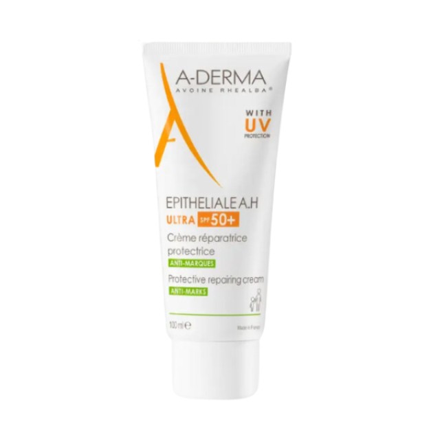 A- Derma Epitheliale A.H Ultra SPF50+ 100ml - Προστατευτική Επανορθωτική Κρέμα κατά των Σημαδιών