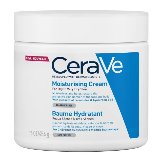 CeraVe Moisturizing Cream 454gr – Ενυδατική κρέμα Προσώπου/Σώματος για Ξηρό/Πολύ Ξηρό Δέρμα