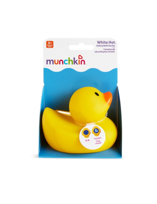 Munchkin White Hot Safety Duck – Παπάκι Μπάνιου Mε Ένδειξη Θερμοκρασίας Νερού