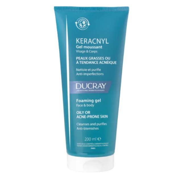 Ducray Kerancyl  Foaming Gel for Oily or Acne- Prone Skin 200ml