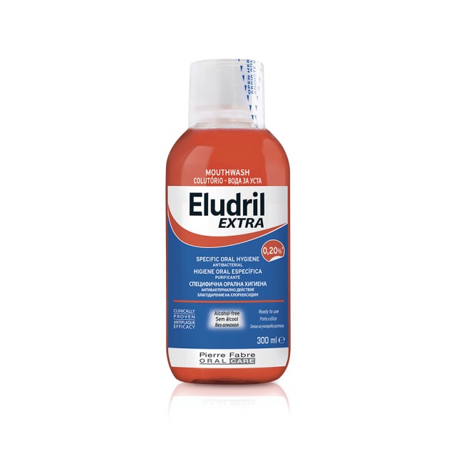 Elgydium Eludril Oral Care Eludril Extra 0.20% Mouthwash 300ml – Στοματικό Διάλυμα Χλωρεξιδίνης 0.20%