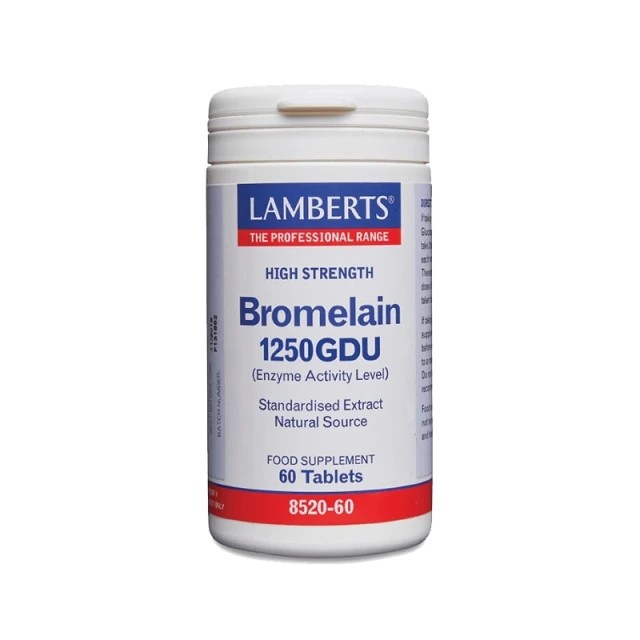 Lamberts Bromelain 1250 GDU 60 Ταμπλέτες - Συμπλήρωμα διατροφής για την υγεία των αρθρώσεων