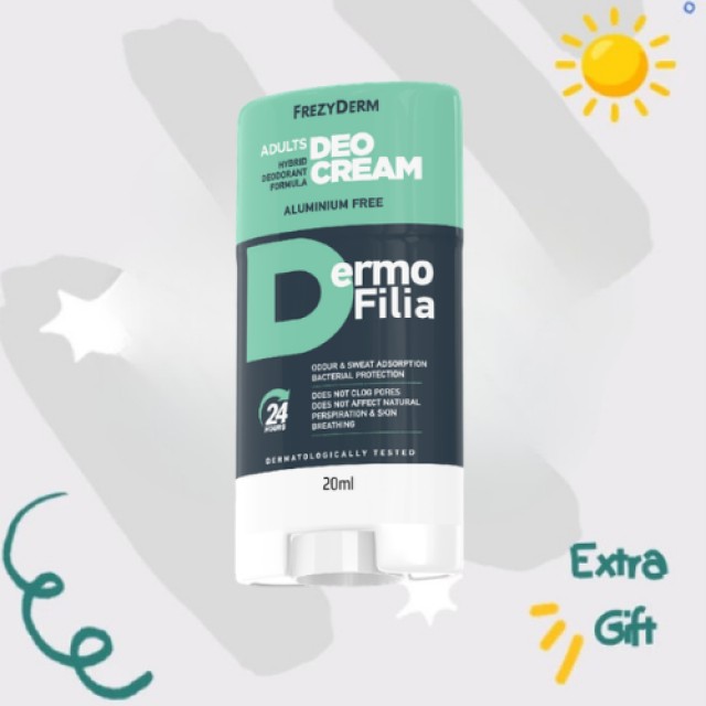 Με την αγορά Frezyderm Active Sun Screen Cream Spray 275ml ή Frezyderm Sea Side Dry Mist 300ml Δώρο 1 Frezyderm Deodorant 20ml