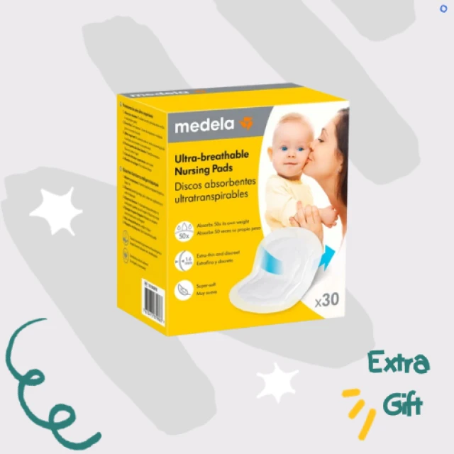 Medela breast pads 60 pieces with a gift pack of 30 pieces